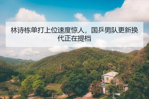 林诗栋单打上位速度惊人，国乒男队更新换代正在提档